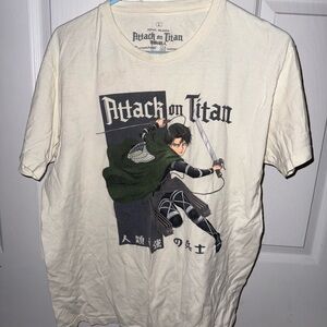 Ripple Junction Attack on Titan T-Shirt - Cream and Green